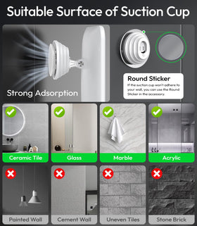 Glowtop detachable razor holder keeps your razor within reach.