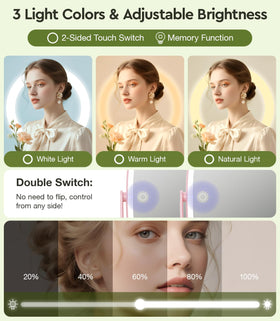 Glowtop double-sided button enables easy light control.