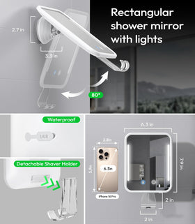 Glowtop ergonomic rectangular design aligns with facial contours for close-up viewing.