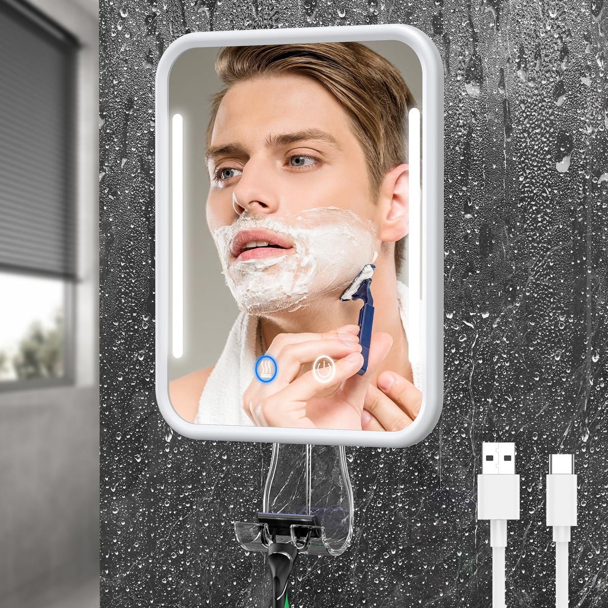 Glowtop no-drill wall mount allows quick removal for renters.