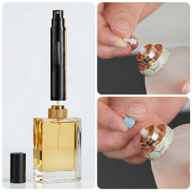 Gloxlite bottom-fill system ensures easy mess-free refills during travel