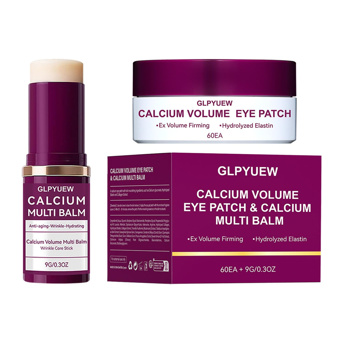 GLPYUEW Calcium Multi Balm Stick for targeted hydration around the eyes.