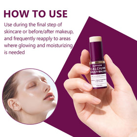 GLPYUEW Cemenrete Calcium Multi Balm close-up on eye contour area for gentle care.