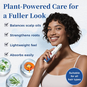 Gluvelessia rosemary oil bottle emphasizing scalp care benefits