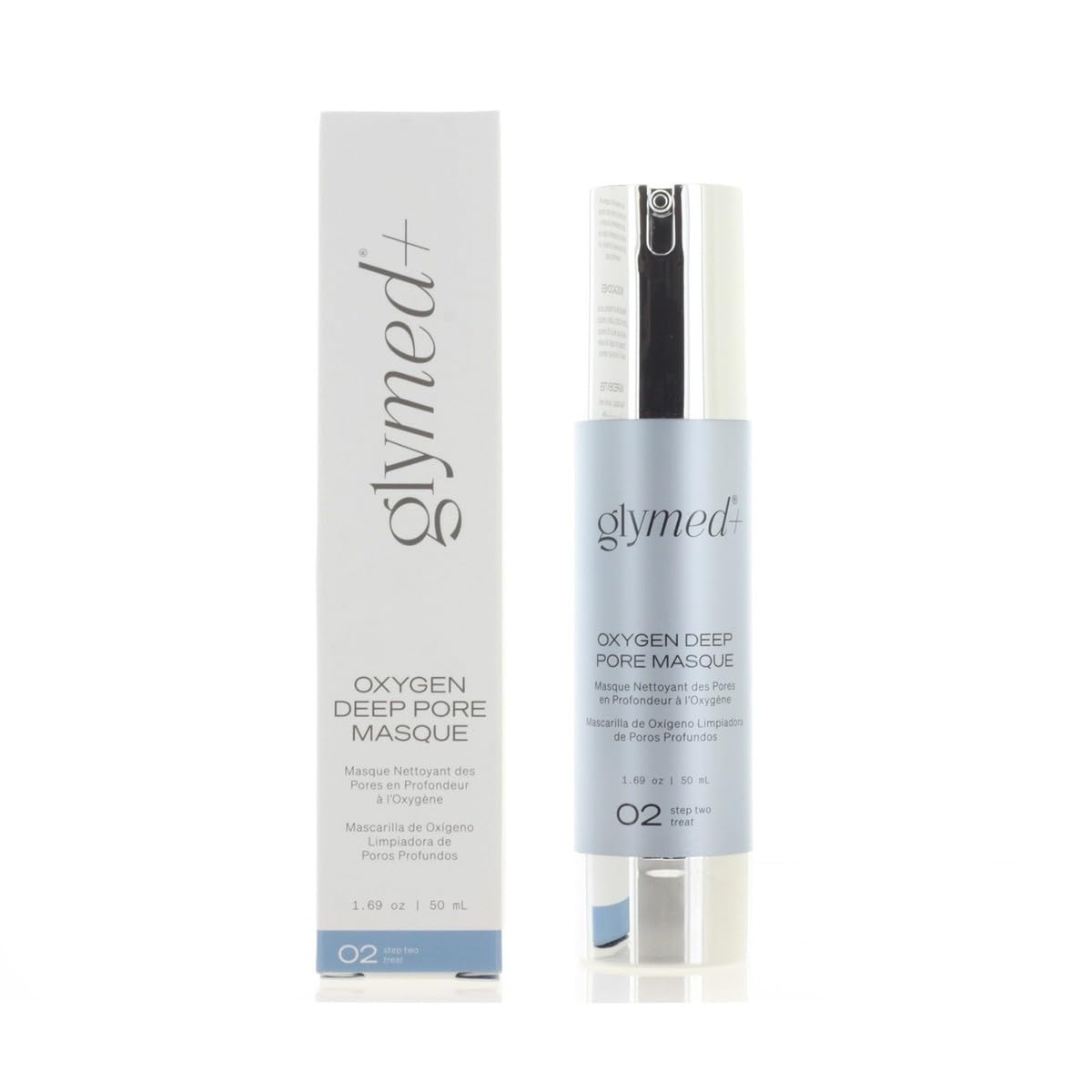 GlyMed Plus Oxygen Deep Pore Cleanser bottle with refreshing, pore-clearing action.