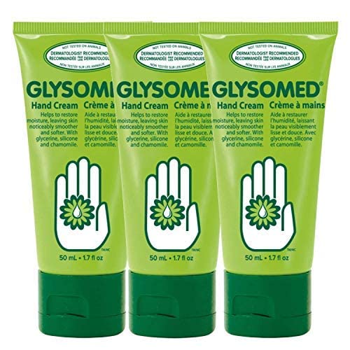 Glysomed Hand Cream Trio Pack close-up of texture for nourishing hydration.