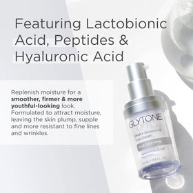 The eye cream firms and smooths fine lines around the eyes for a younger-looking contour.