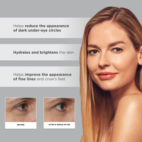 Caffeine helps minimize puffiness while peptides support resilience in the delicate area.