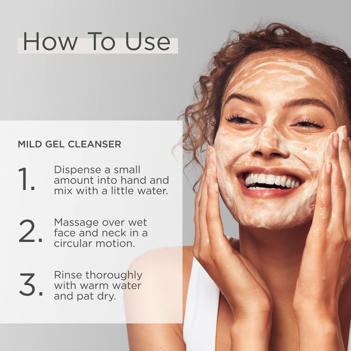 GLYTONE Face Cleanser hand application—easy routine for refreshed skin.