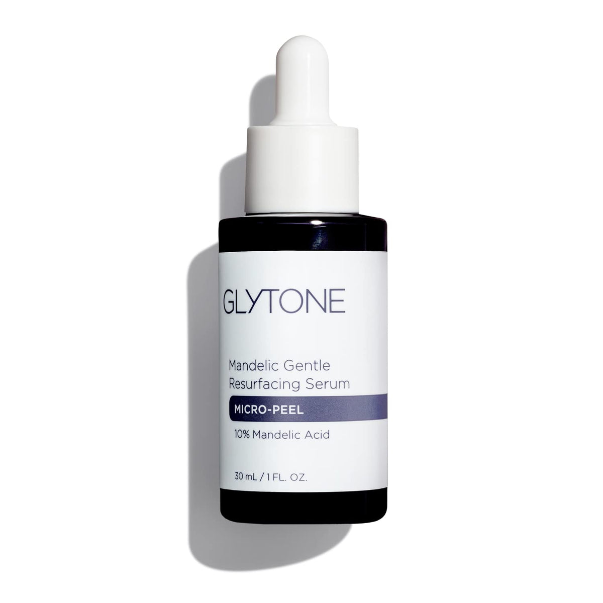 Glytone Micro-Peel Mandelic bottle close-up showing gentle exfoliation for smoother skin