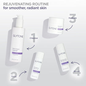 Using Glytone Mild Cream Cleanser to remove makeup and daily grime