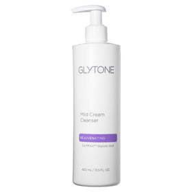 GLYTONE Glytone Mild Cream Cleanser packshot emphasizing exfoliating and hydrating formula