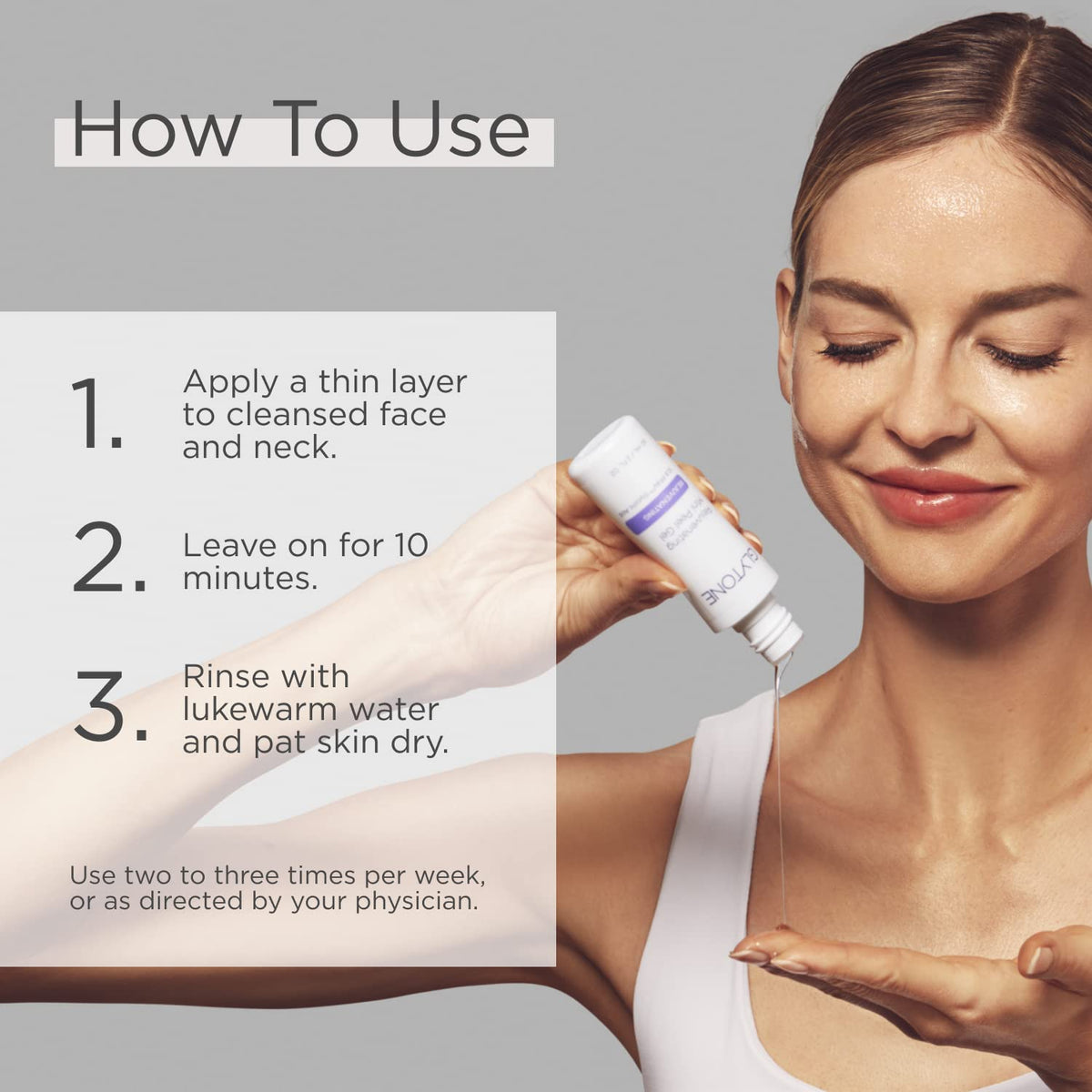 Glytone Rejuvenating Mini Peel Gel ingredients list on label