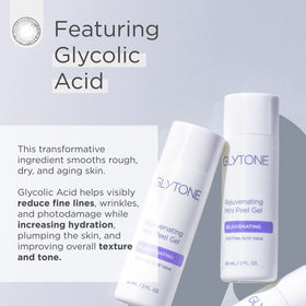 Front packaging view of Glytone Rejuvenating Mini Peel Gel