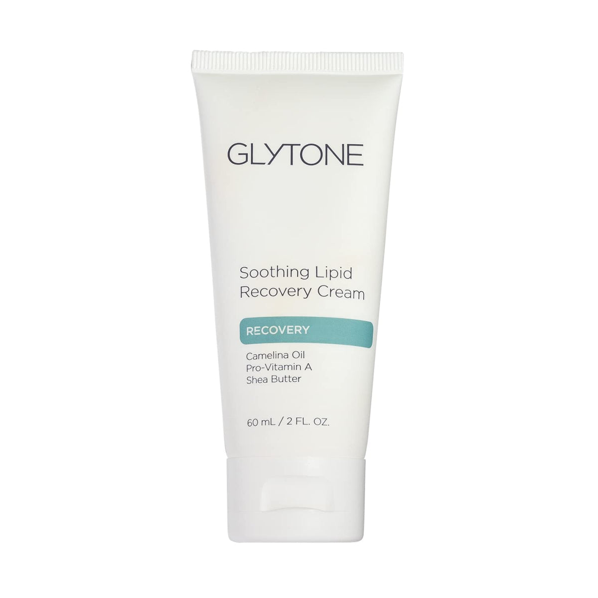 Glytone Soothing Lipid Recovery Cream jar closeup showing rich barrier-supporting moisturizer for dry, sensitive skin.