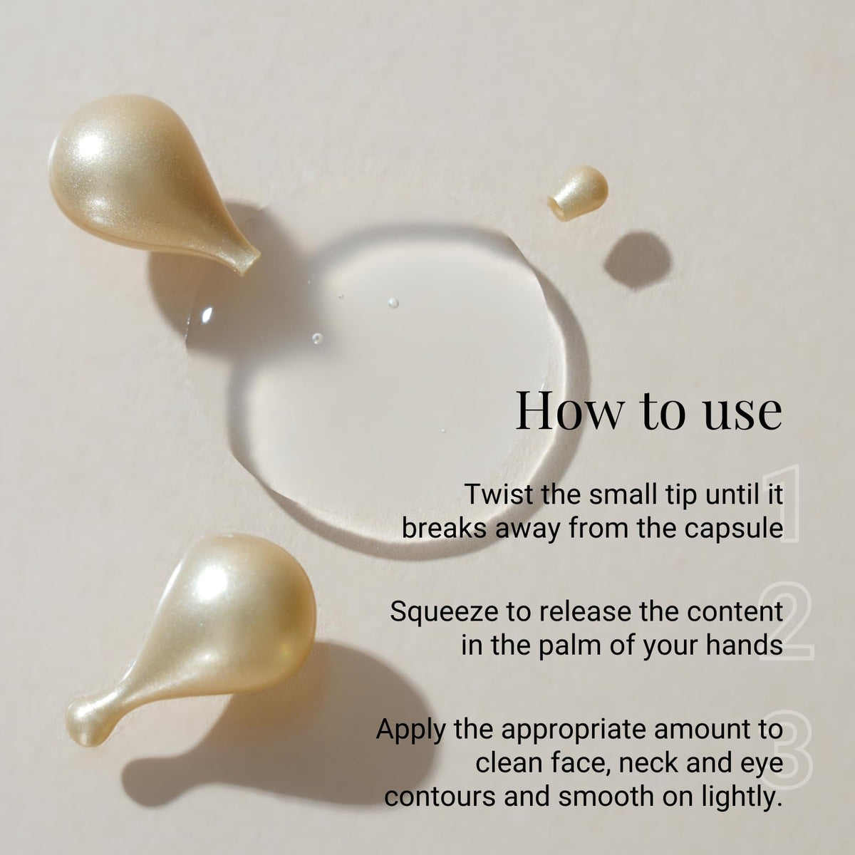 G.M. COLLIN Ceramide Comfort Serum close up ingredients hinting ceramide and vitamin E