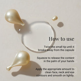 G.M. COLLIN Ceramide Comfort Serum close up ingredients hinting ceramide and vitamin E