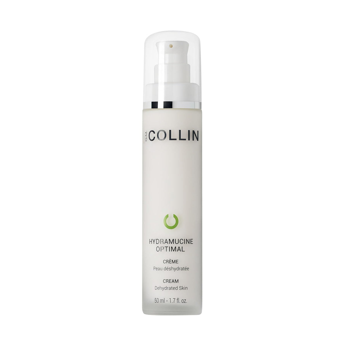 G.M. COLLIN Hydramucine Optimal Cream bottle close-up highlighting premium packaging and hydration