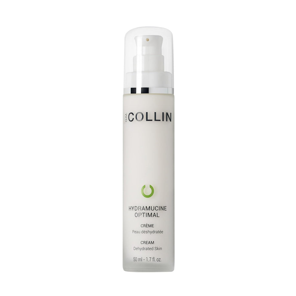 G.M. COLLIN Hydramucine Optimal Cream bottle close-up highlighting premium packaging and hydration