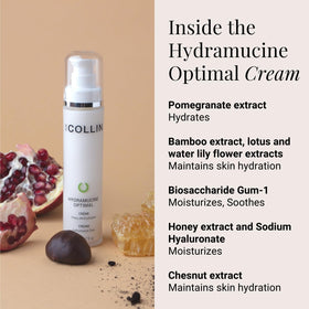 Daily-use scene showing Hydramucine Optimal Cream for normal to dry skin
