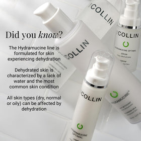 Hydramucine Optimal Cream ingredient close-up with sodium hyaluronate and botanicals