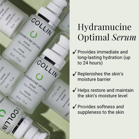 G.M. COLLIN Hydramucine Optimal Serum texture closeup reveals silky, long-lasting hydration.