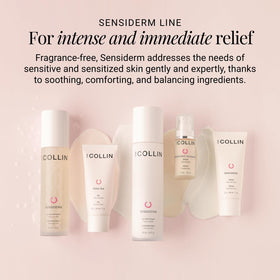G.M. COLLIN Sensiderm Cleansing Milk makeup removal swatch demonstrates fragrance-free cleansing for sensitive skin