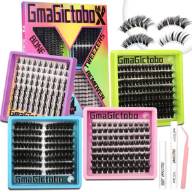 Gmagictobo lash clusters kit contents for DIY eyelash looks.