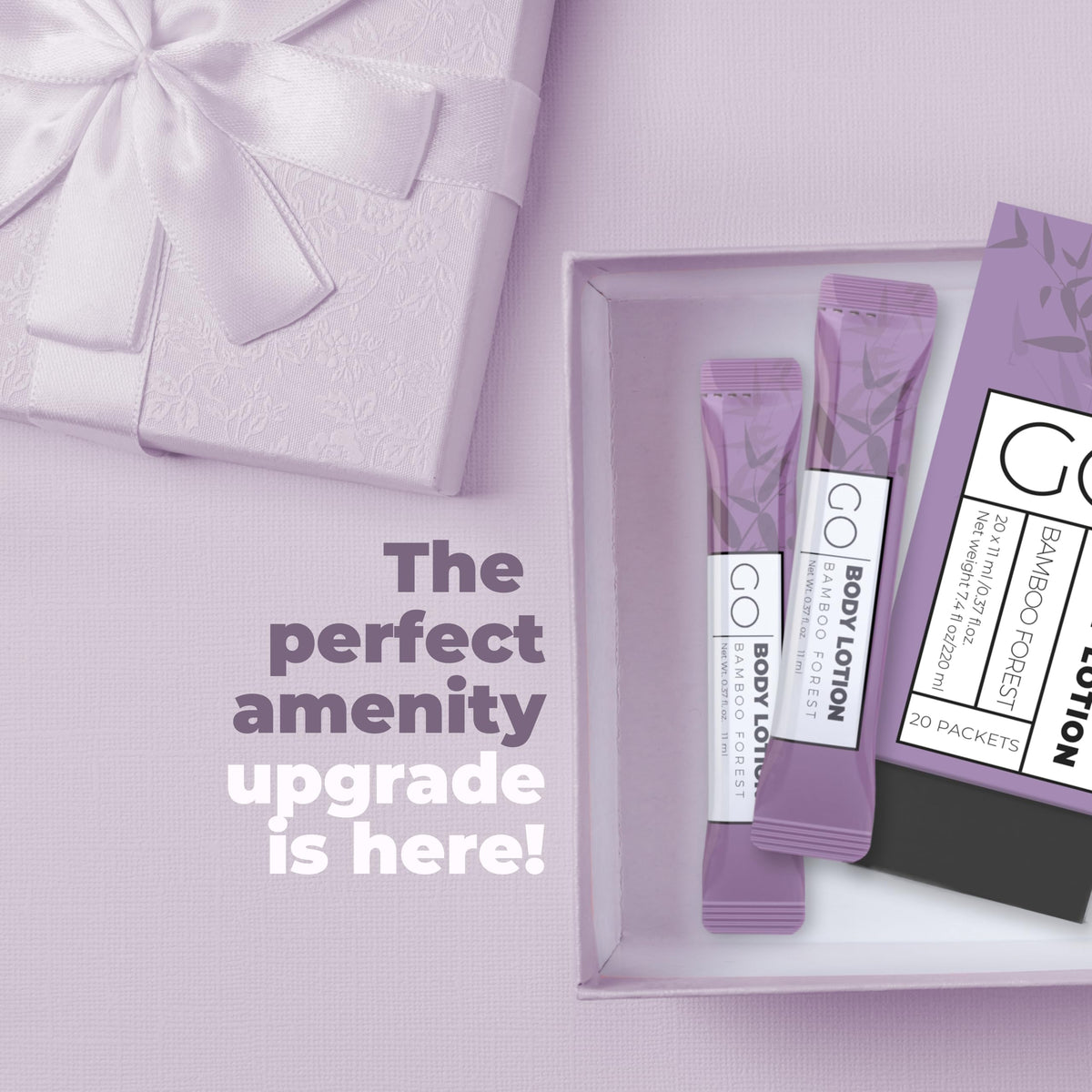 Go Essentials women's gift-set lotion packets ideal for thoughtful travel gifts.