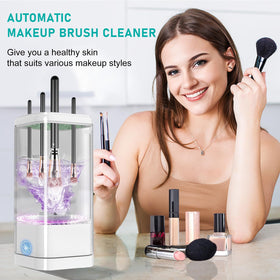 Goanpebl brush cleaner with dryer holder for dry, ready-to-use brushes.