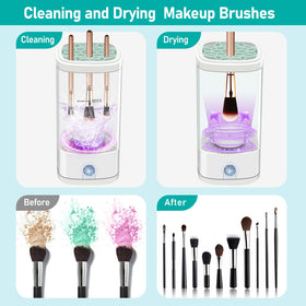 Goanpebl electric brush cleaner stand used as drying rack.