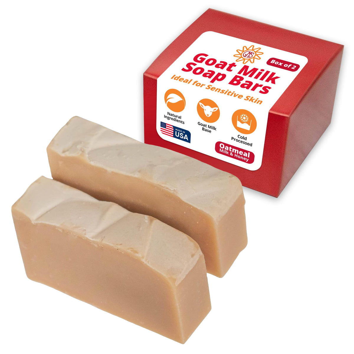 Goat Milk Stuff oatmeal milk honey soap bar pack with a creamy lather for sensitive skin