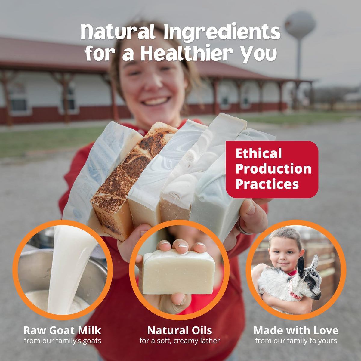 Goat Milk Stuff soap on dish showing compact form for daily use