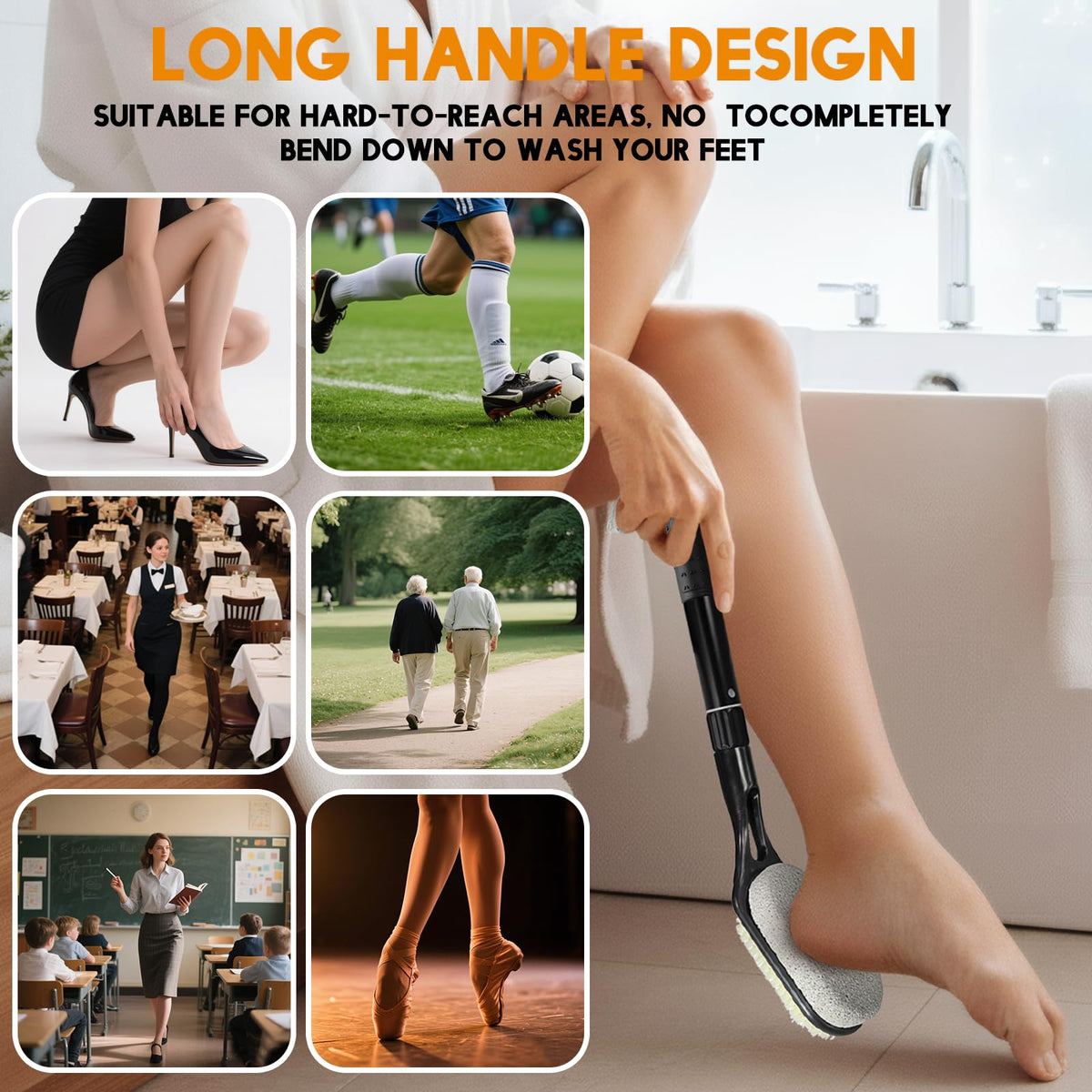 Gobiteli Foot Scrubber after shower storage solution stays dry.