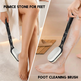 Gobiteli Foot Scrubber used by seniors and others with limited mobility.