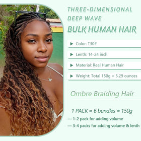 Goday Boho Braiding 6 bundles close-up shows premium weight and fullness.