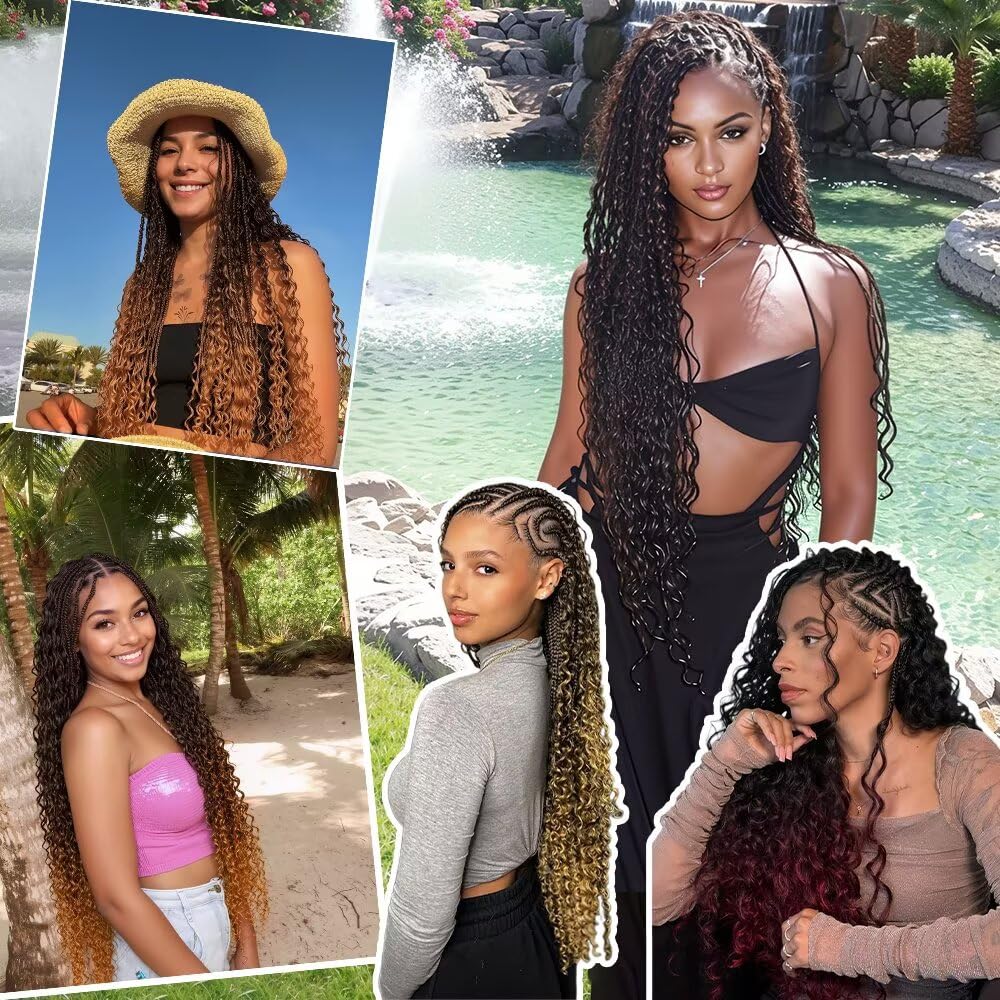 Goday Boho Braiding length showcase 20-inch for versatile styles.
