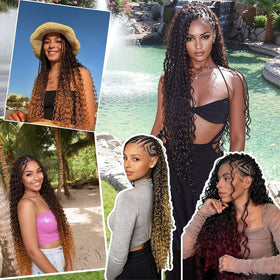 Goday Boho Braiding length showcase 20-inch for versatile styles.