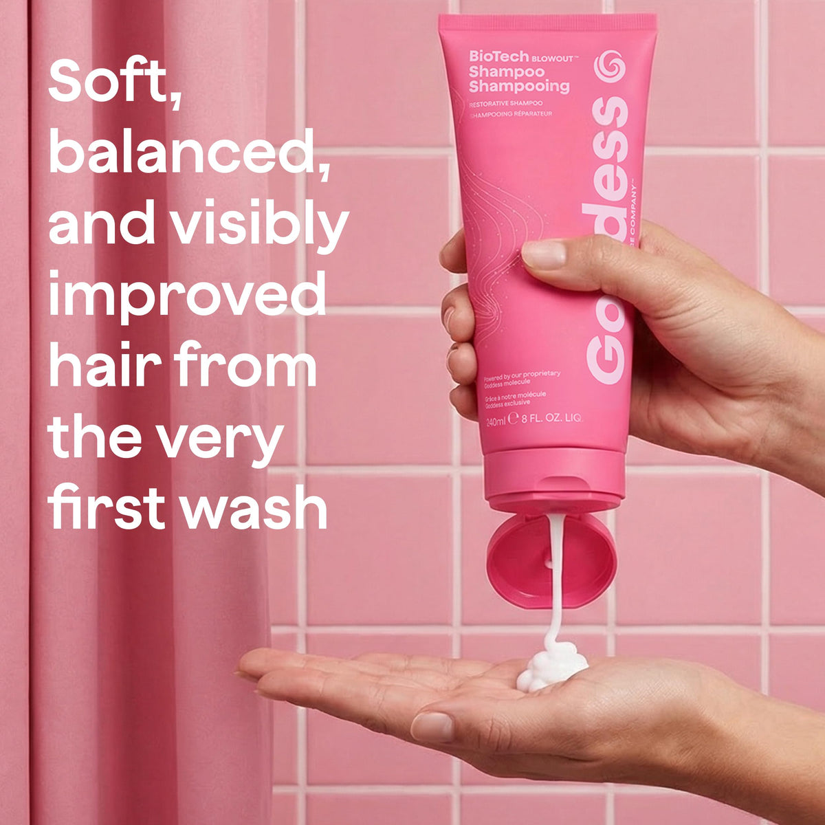 Application scene of Biotech Restorative Shampoo during shower
