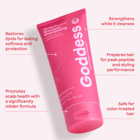 Foam texture of Biotech Restorative Shampoo indicating gentle cleansing
