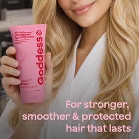 Goddess Maintenance BioTech Restorative Conditioner for color-treated hair with smoothness benefits.