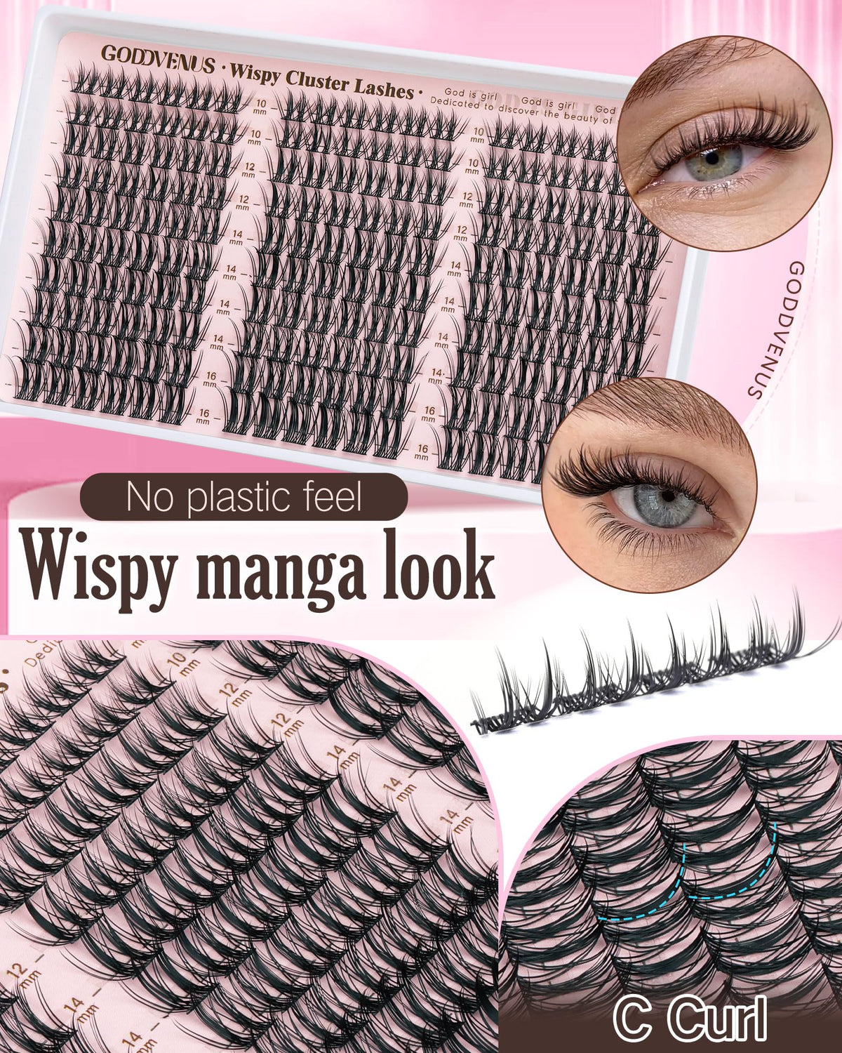 Goddvenus lash tweezers for precise at-home application