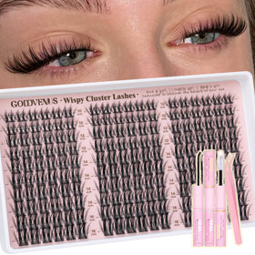Goddvenus manga lash clusters kit with 10-16mm range for customizable manga eye shape