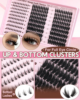 Goddvenus ultra-natural, fluffy lash clusters blend with real lashes.