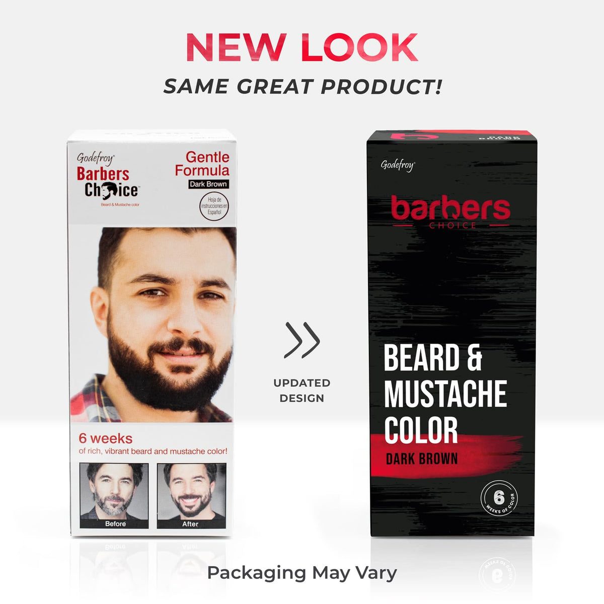 Godefroy Barbers Choice facial hair gray coverage.