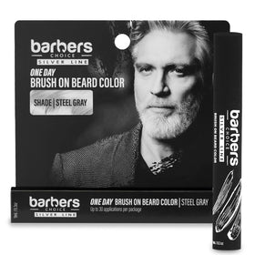 Godefroy Barbers Choice Silver Line brush-application on facial hair showing quick color gain
