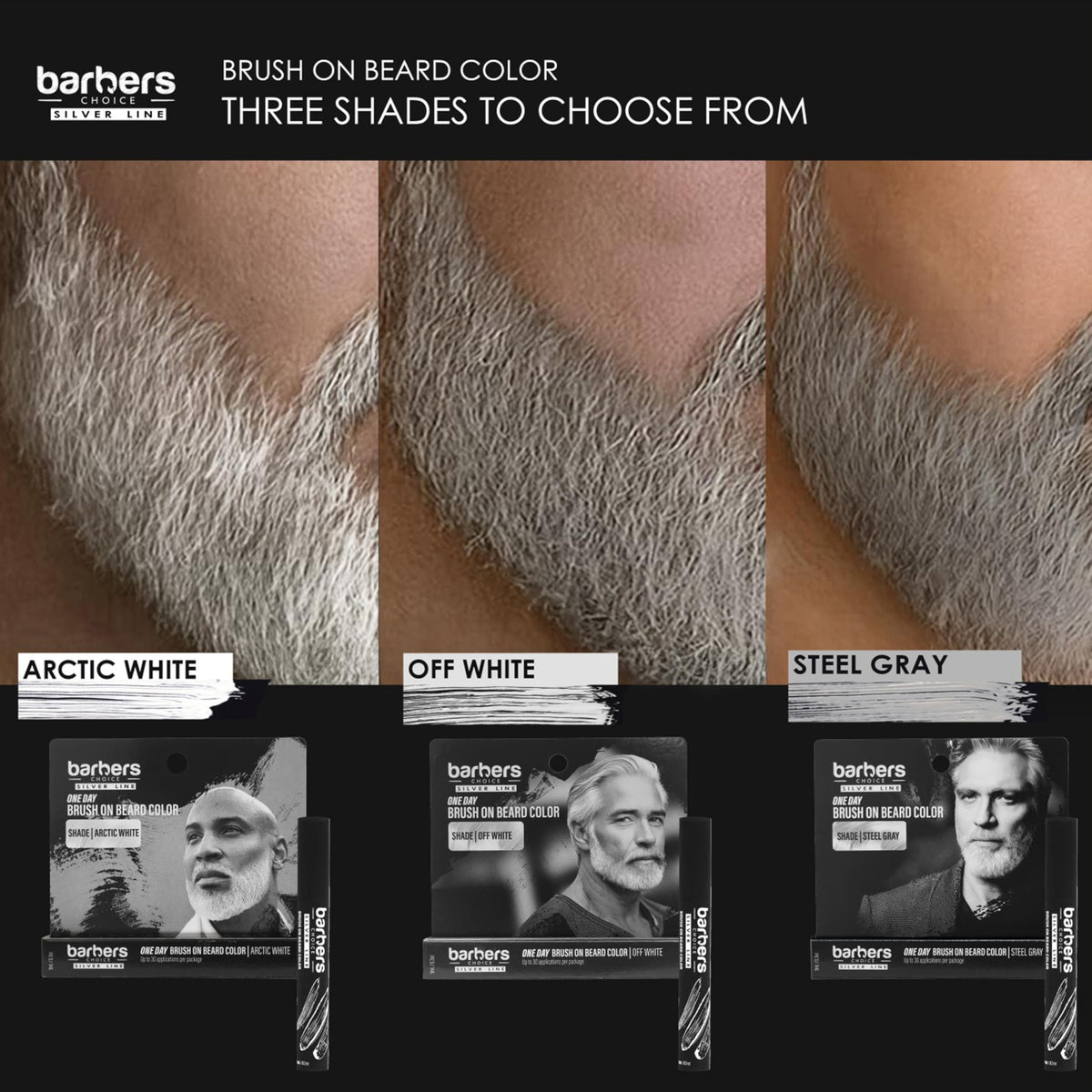 Godefroy Silver Line creates a natural silver tone on white beard