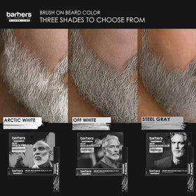 Godefroy Barbers Choice Silver Line on white beard delivers a natural silver tone