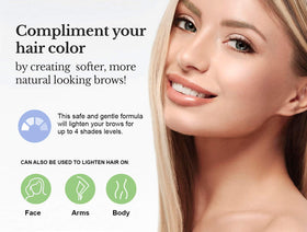 Godefroy eyebrow lightening cream applicator tube enabling quick at-home application.