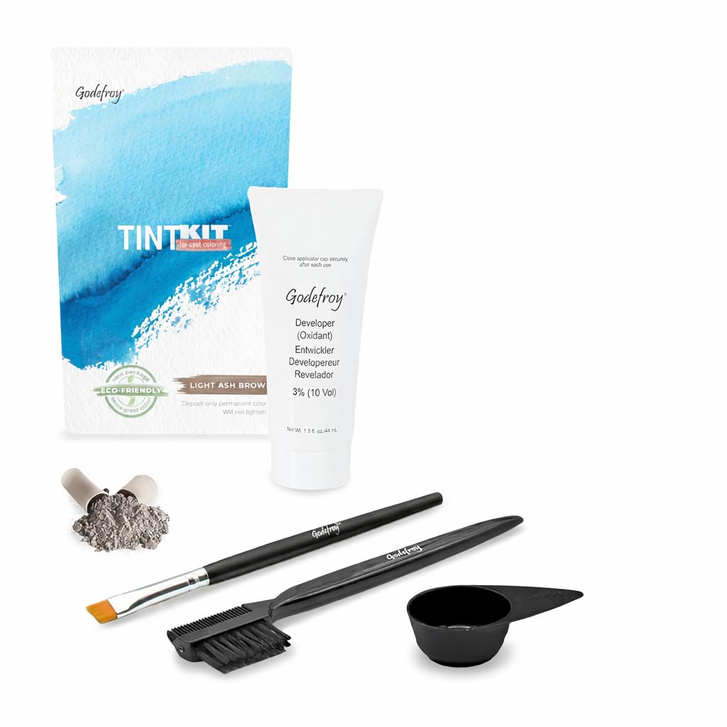 Godefroy Hair Color Tint Kit delivers gray coverage with precise application for touch-ups.